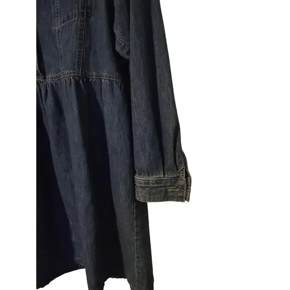 WILLOWBEND Vintage Women's Mini Blue Flowy Denim Dress Size 12 - Picture 6 of 7